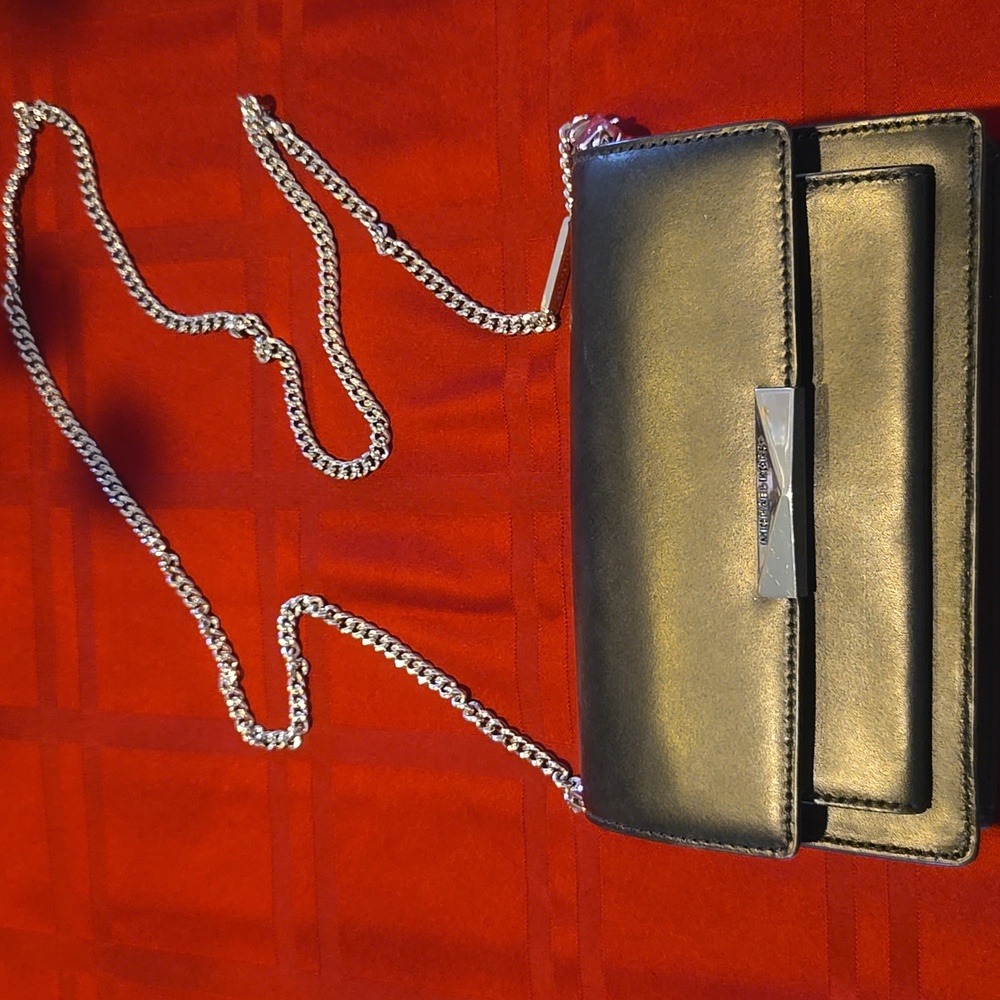 Michael Kors Black Purse W/chain Strap